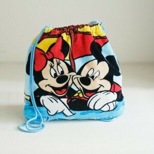 Disney Parks Cartoon Motif Pool Towel w Bag